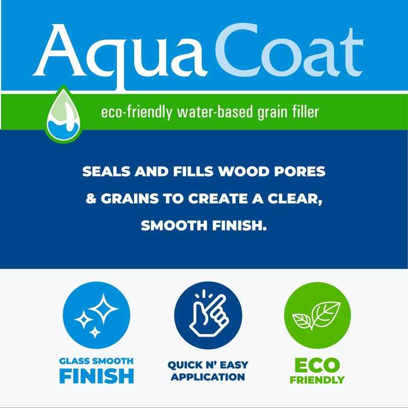 Aqua Coat Water Based Clear Wood Grain Filler Gel Hardware Tools