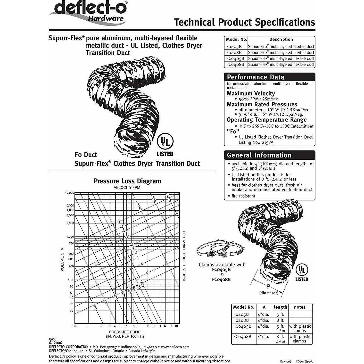 Deflecto F0408B Aluminum Flex Duct - Image 5