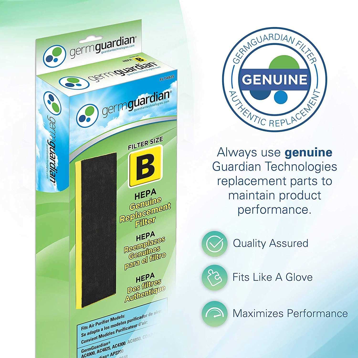 Germ Guardian FLT4825 HEPA Air Purifier Replacement Filter B - Image 4