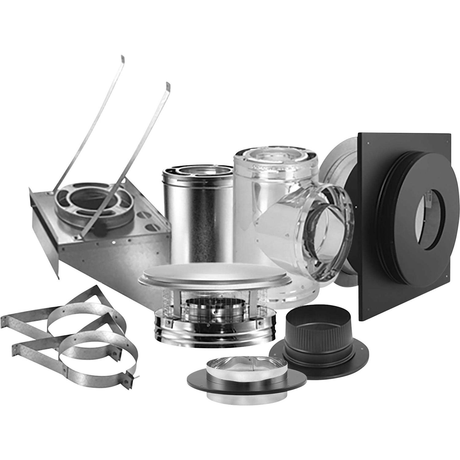 Duravent 6 in DuraPlus Through-The-Wall Kit