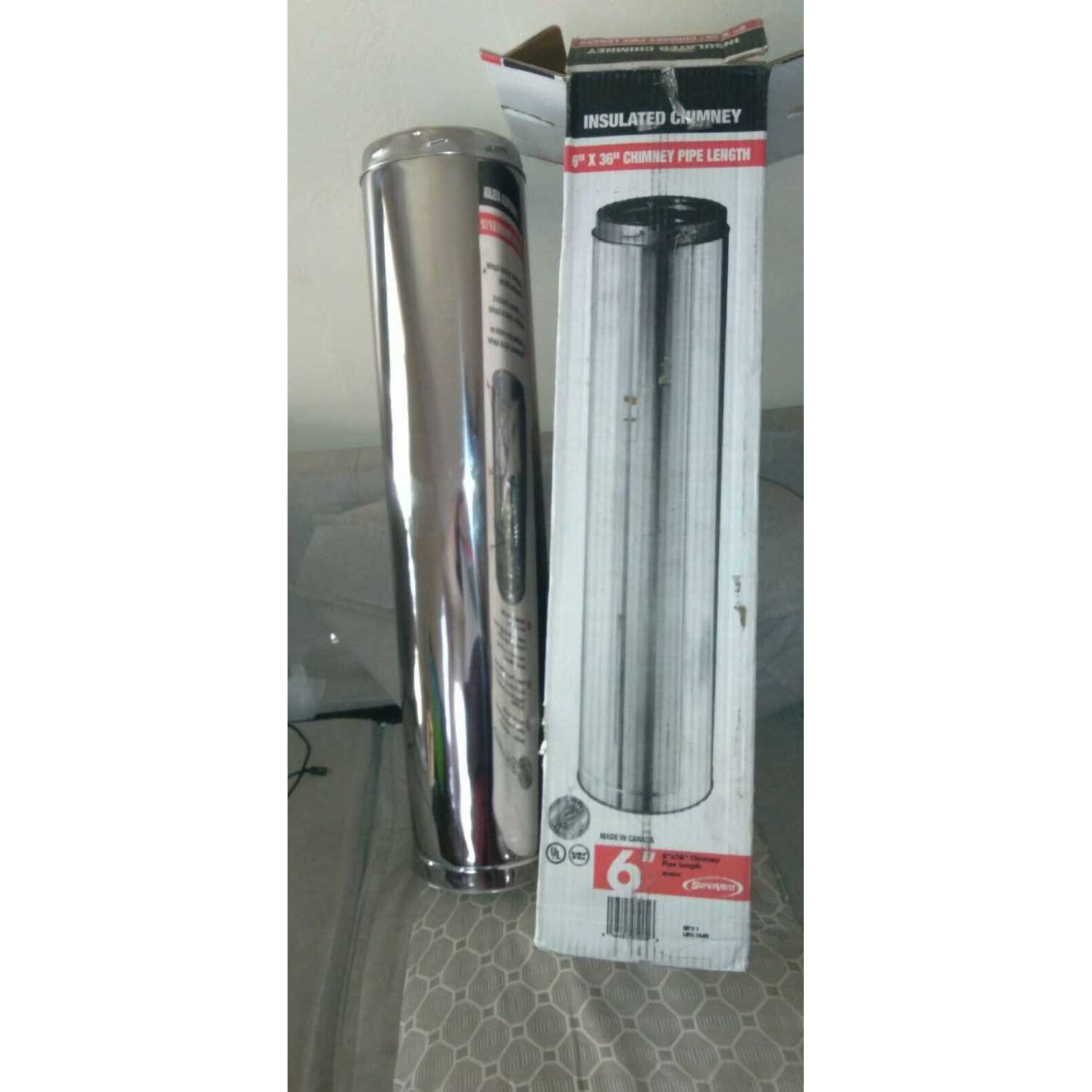 SuperVent 6-in x 36-in Insulated Double Wall Stainless Steel Chimney Pipe JSC6SA3 - Image 4