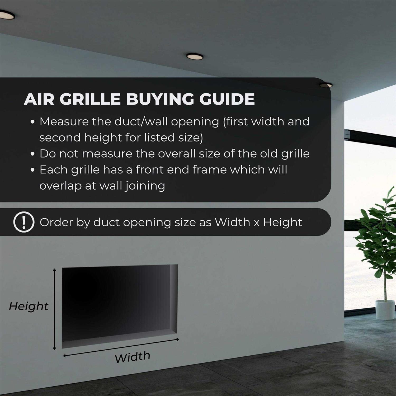 Handua Steel Return Air Grille Vent Cover Grill for Sidewall and Ceiling - Image 3