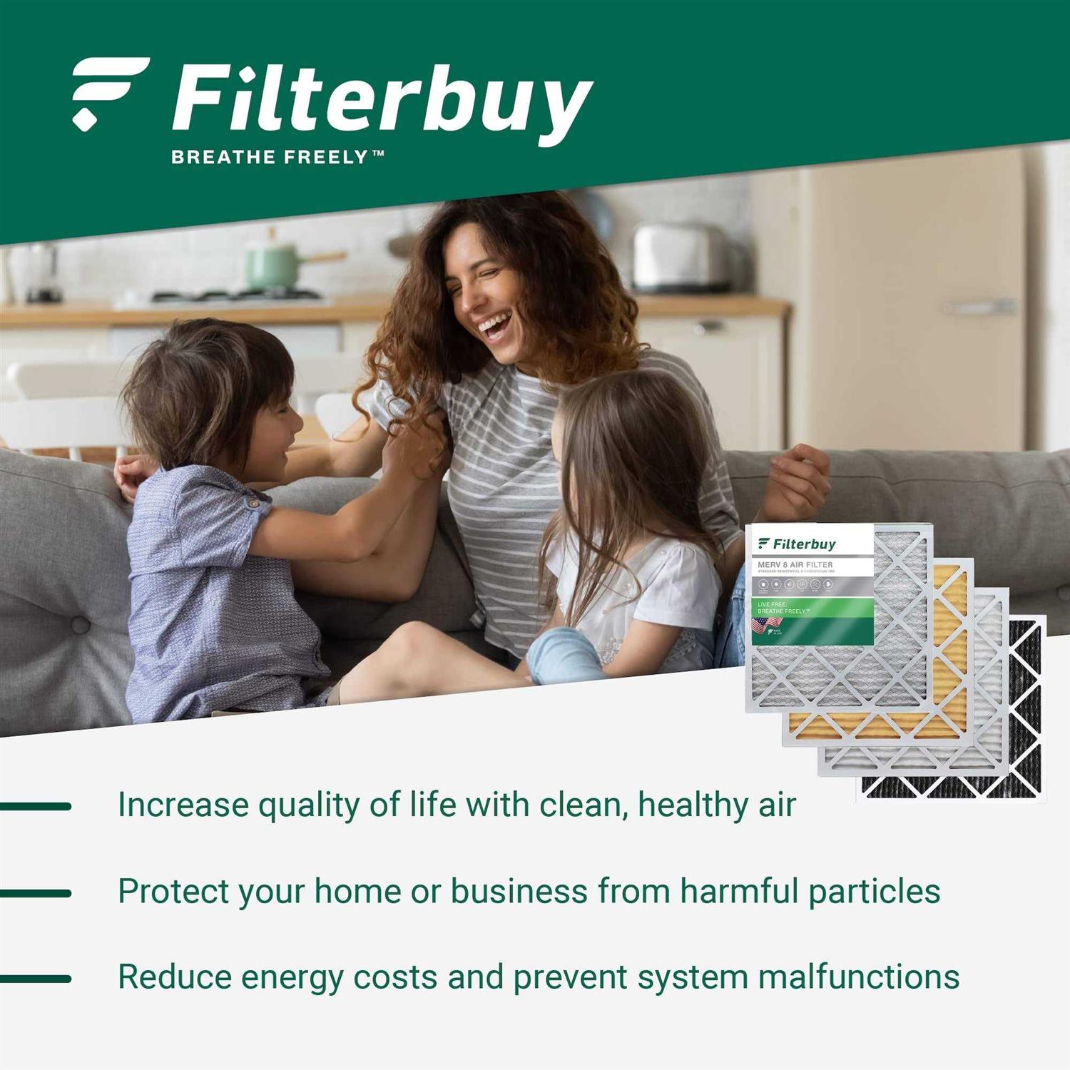 AFB Platinum MERV 13 Pleated AC Furnace Air Filter. Pack of 4 Filters. 100% produced in The USA - Image 4