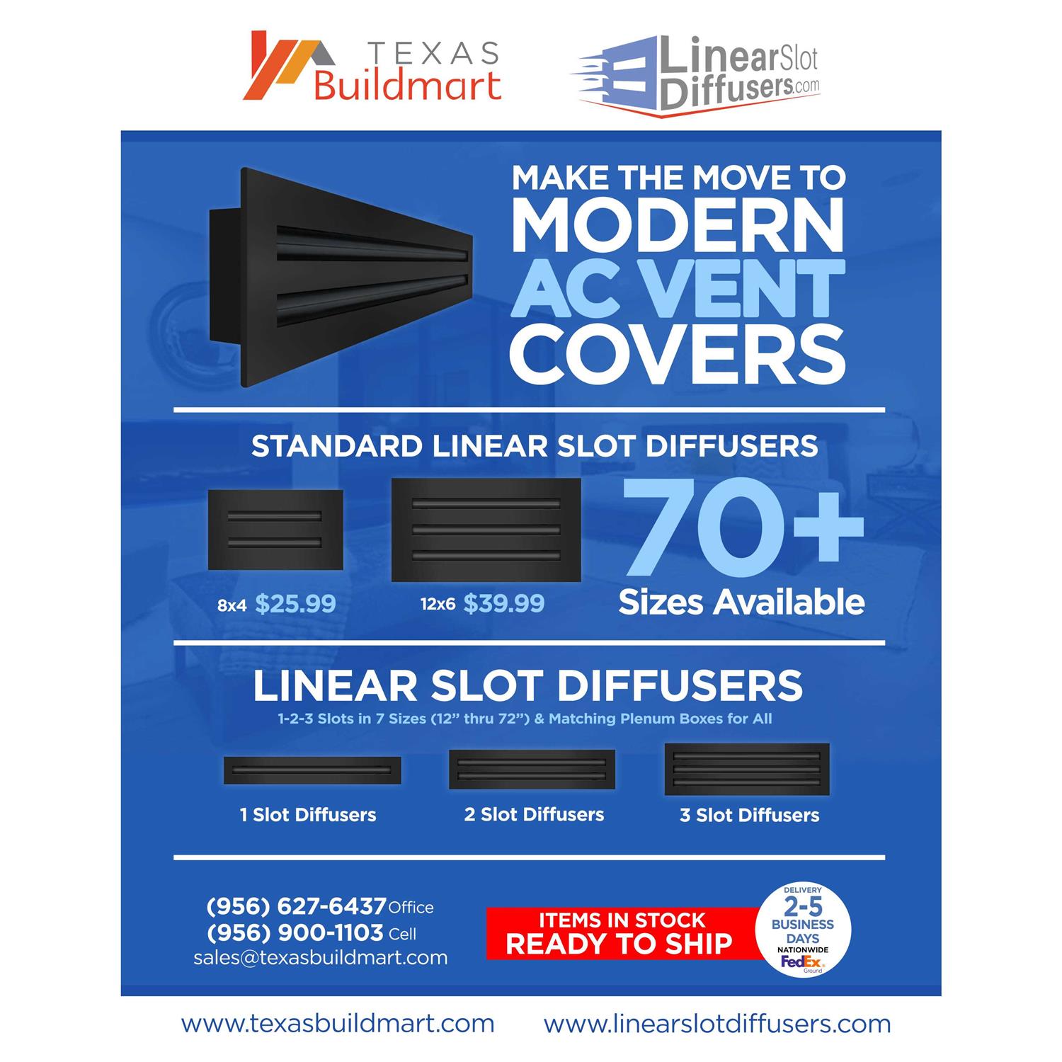 BUILDMART Modern AC Vent Cover Decorative Black Air Vent - Image 5