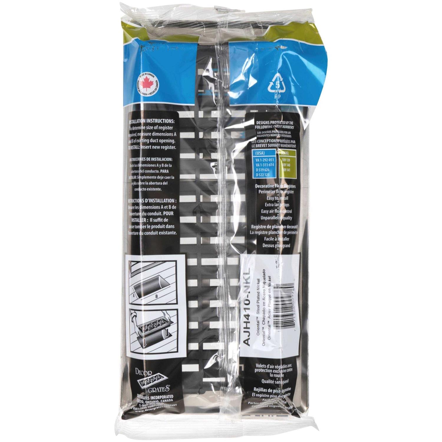 Decor Grates AJH410-NKL Floor Register - Image 4