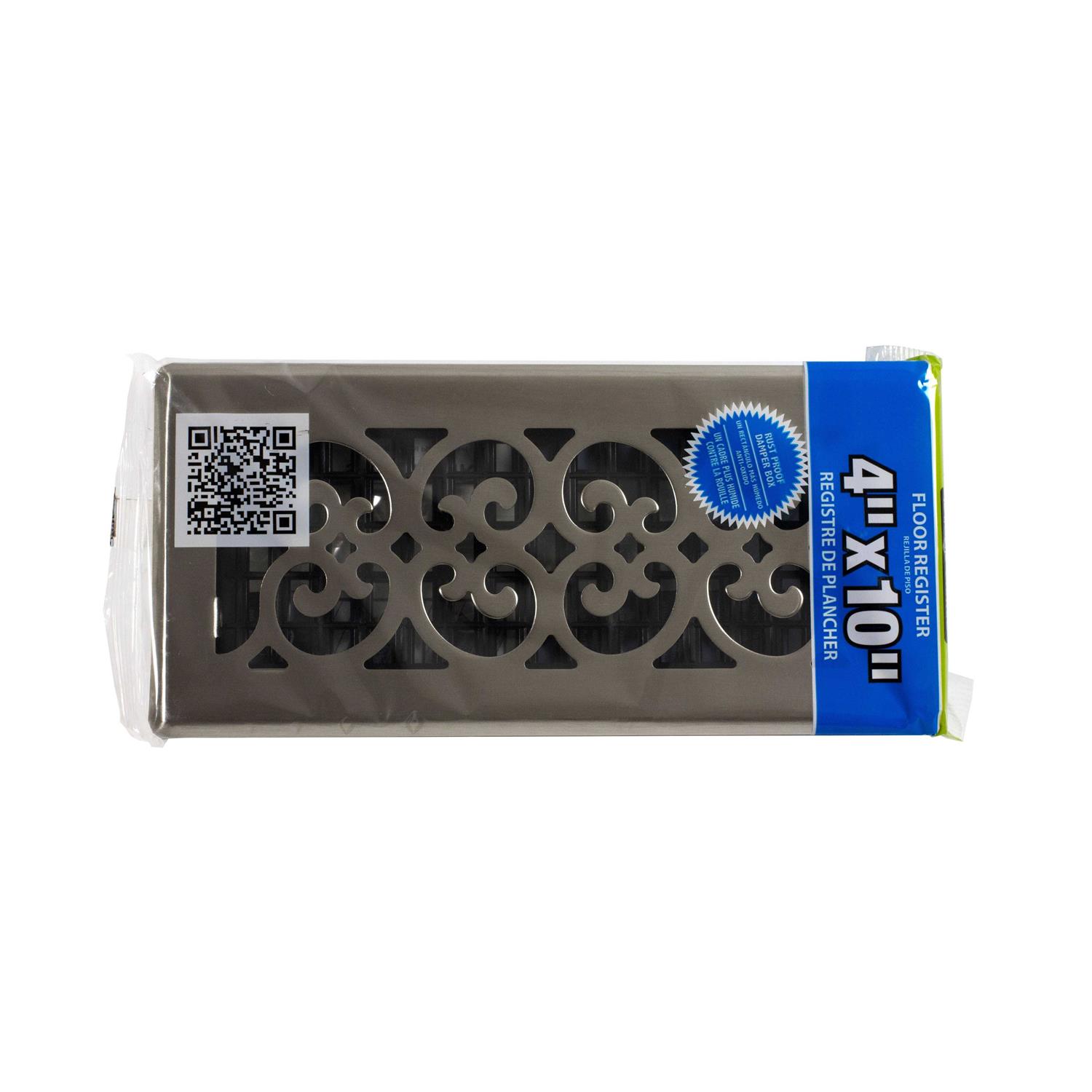 Decor Grates SPH410-NKL Scroll Floor Register - Image 5