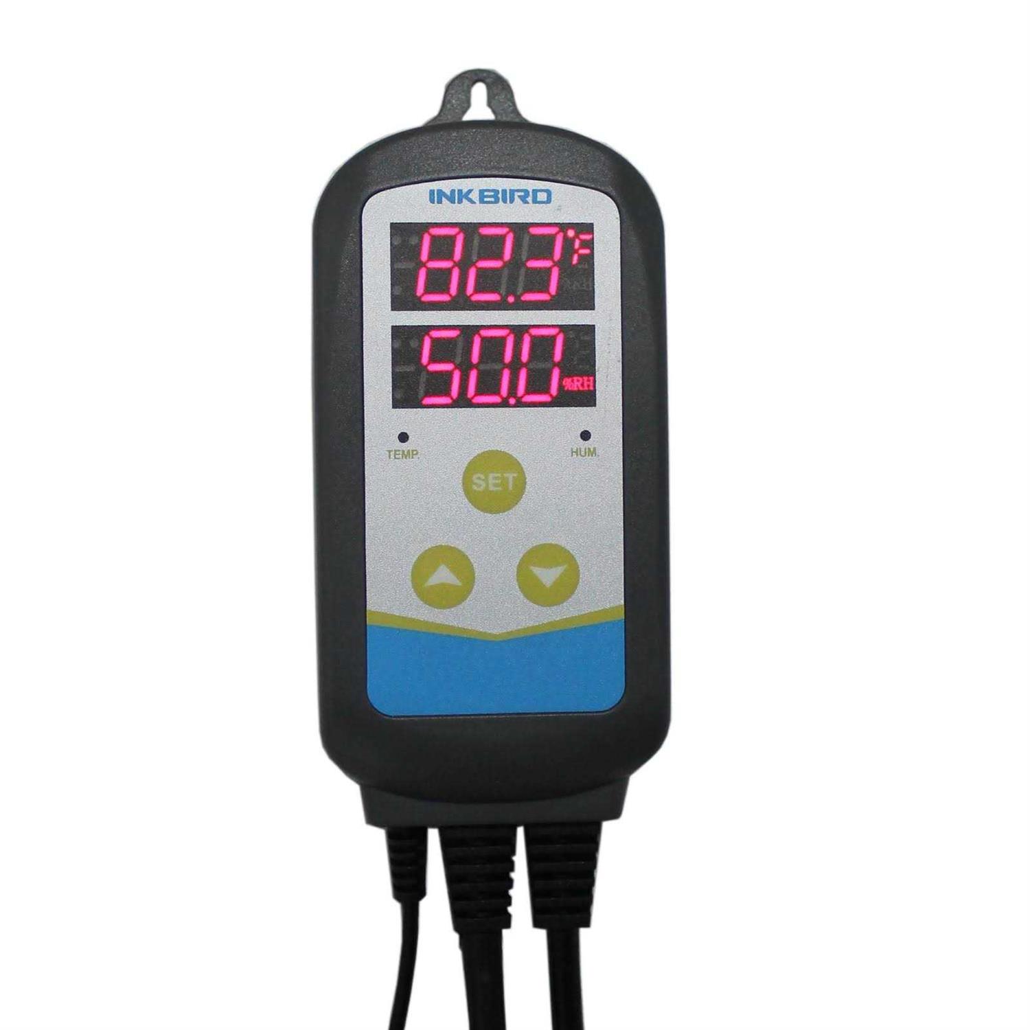 Inkbird Humidity Controller IHC200 Humidistat Mushroom Greenhouse Pre Wired Outlet Dual Stage Humidifier Dehumidifier