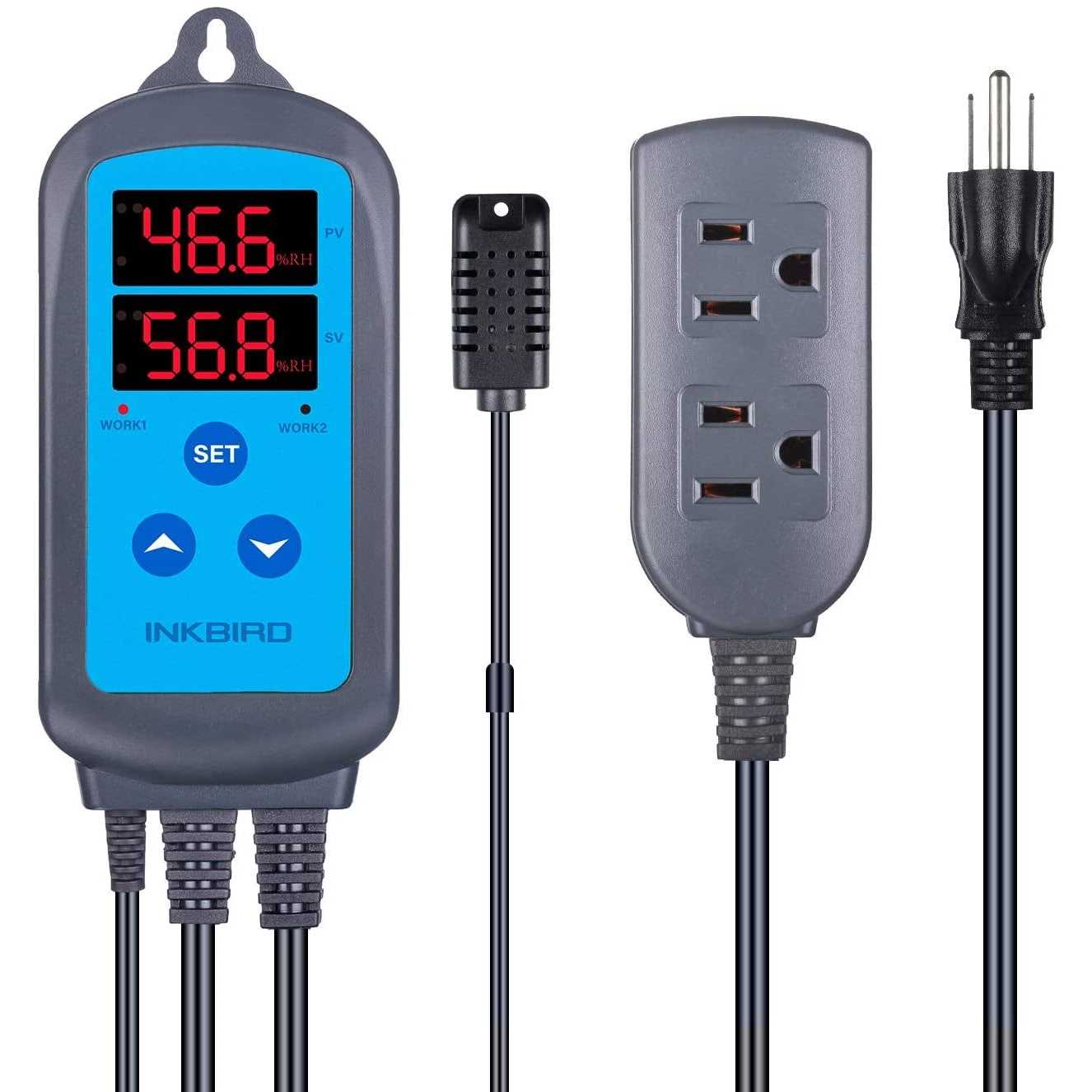 Inkbird Humidity Controller IHC200 Humidistat Mushroom Greenhouse Pre Wired Outlet Dual Stage Humidifier Dehumidifier - Image 3