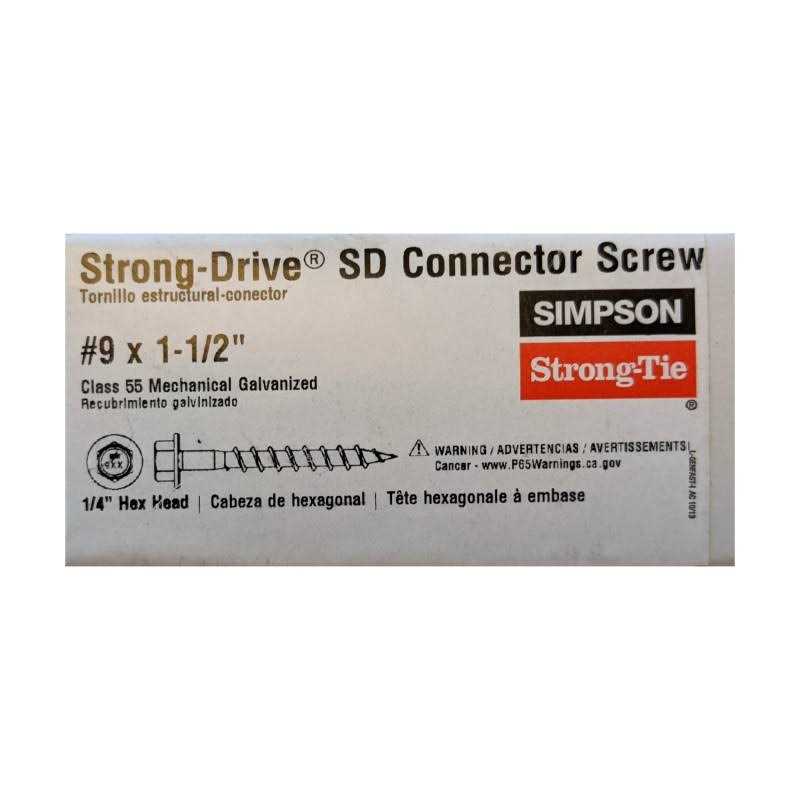 Simpson Strong-Tie Strong-Drive SD9112R100 Connector Screw - Image 5