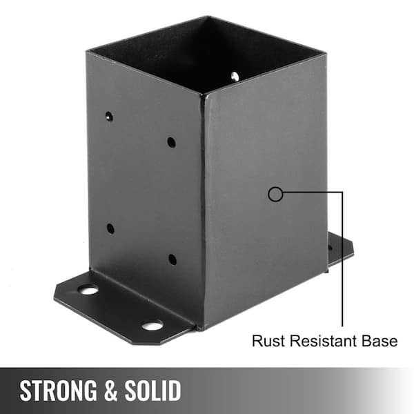 VEVOR 4 in. x 4 in. Post Base Deck Post Base Post Bracket Fence Post Anchor Deck Post Base - Image 5