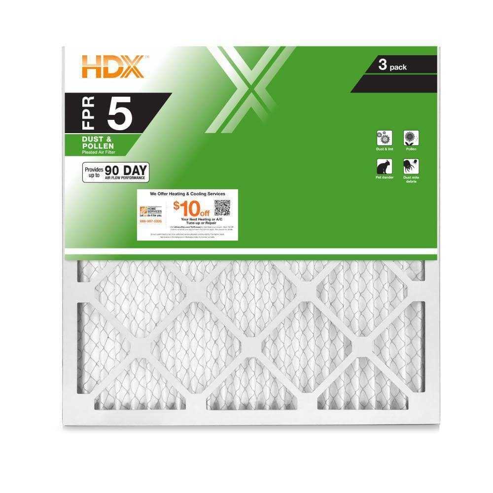 HDX 20 X 1 Standard Pleated Air Filter FPR 5