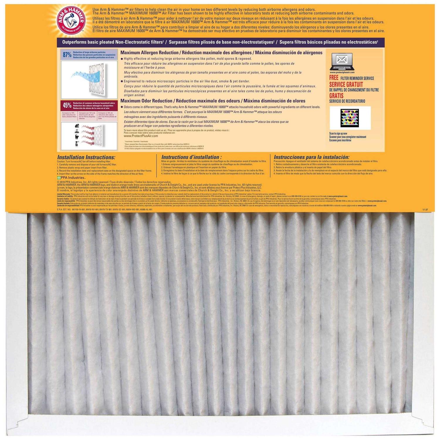 Arm & Hammer Arm and Hammer Max Odor Air Filter - Image 4