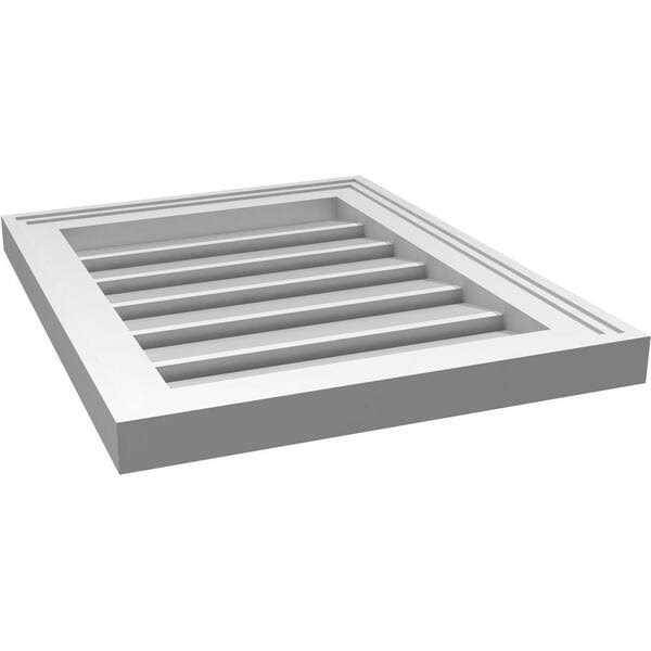 Rectangle Surface Mount Functional Brickmould Frame PVC Gable Vent Ekena Millwork GVPVE - Image 5