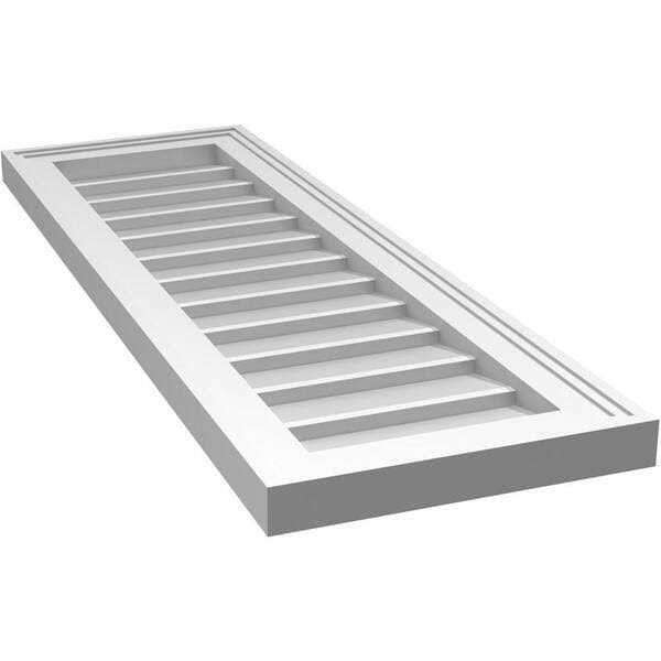 Rectangle Surface Mount Functional Brickmould Frame PVC Gable Vent Ekena Millwork GVPVE - Image 4