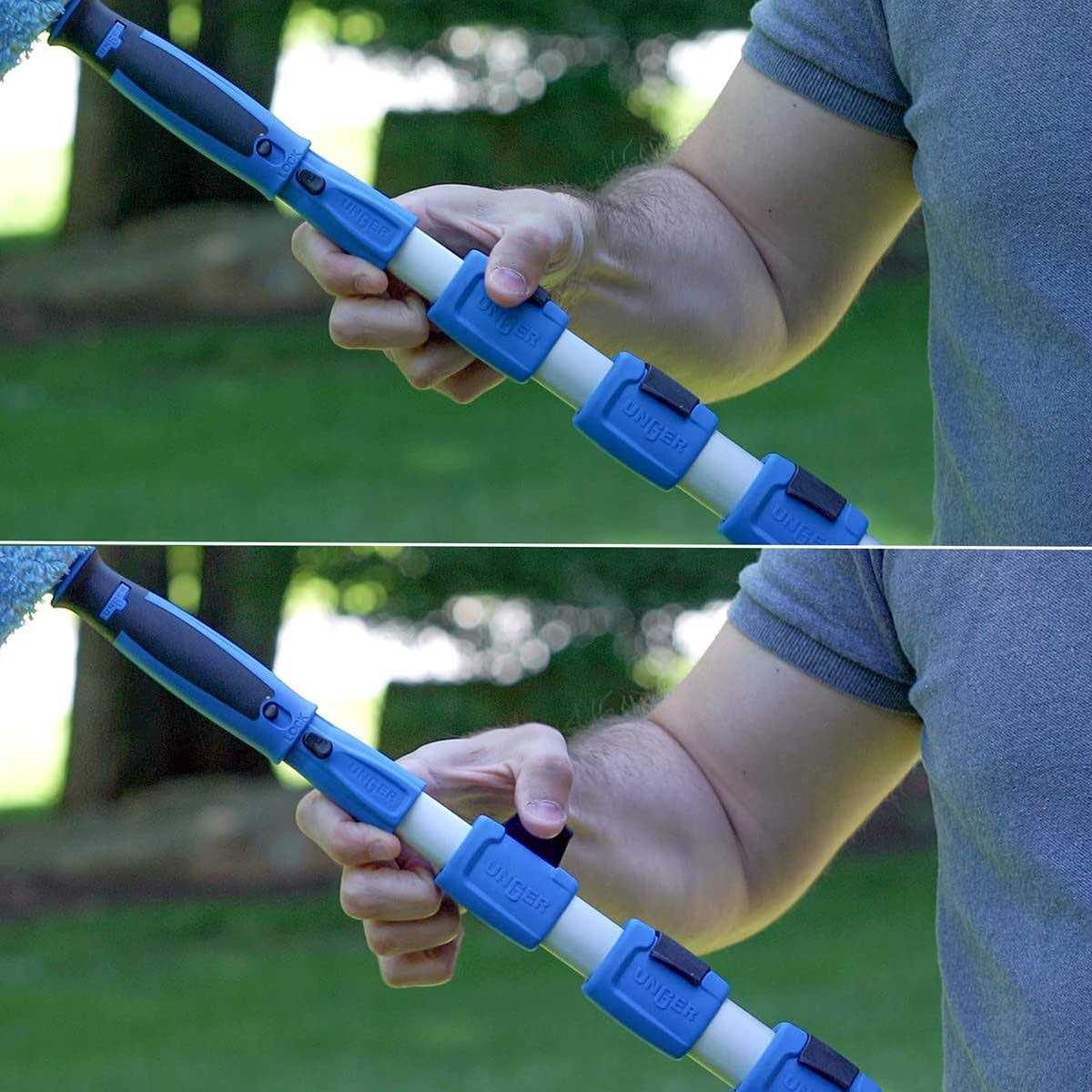 Unger 24 ft. Aluminum Telescoping Pole with Connect and Clean Locking Cone and Quick-Flip Clamps - Image 4