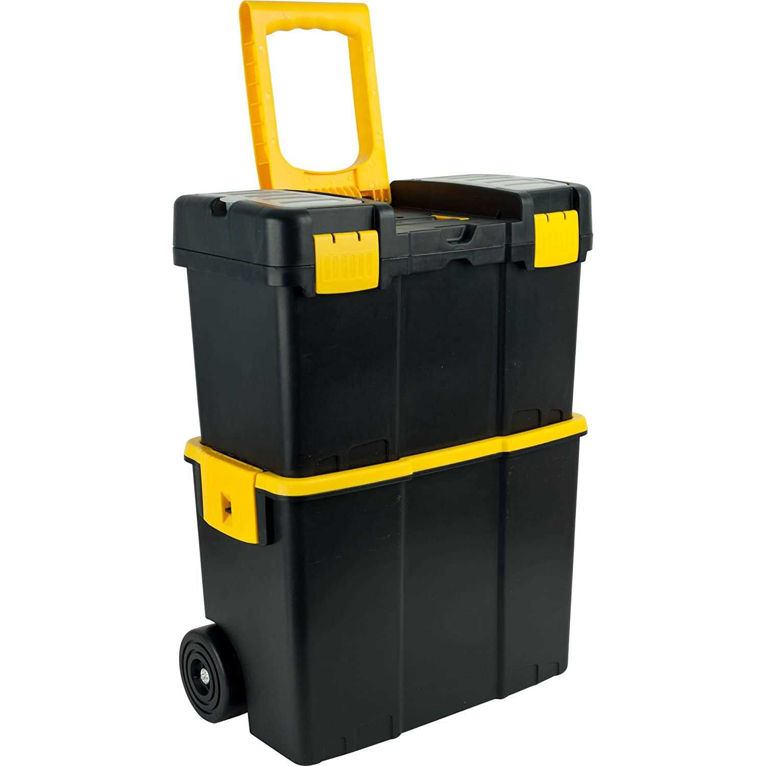 Stalwart Stackable Mobile Tool Box with Wheels - Image 4