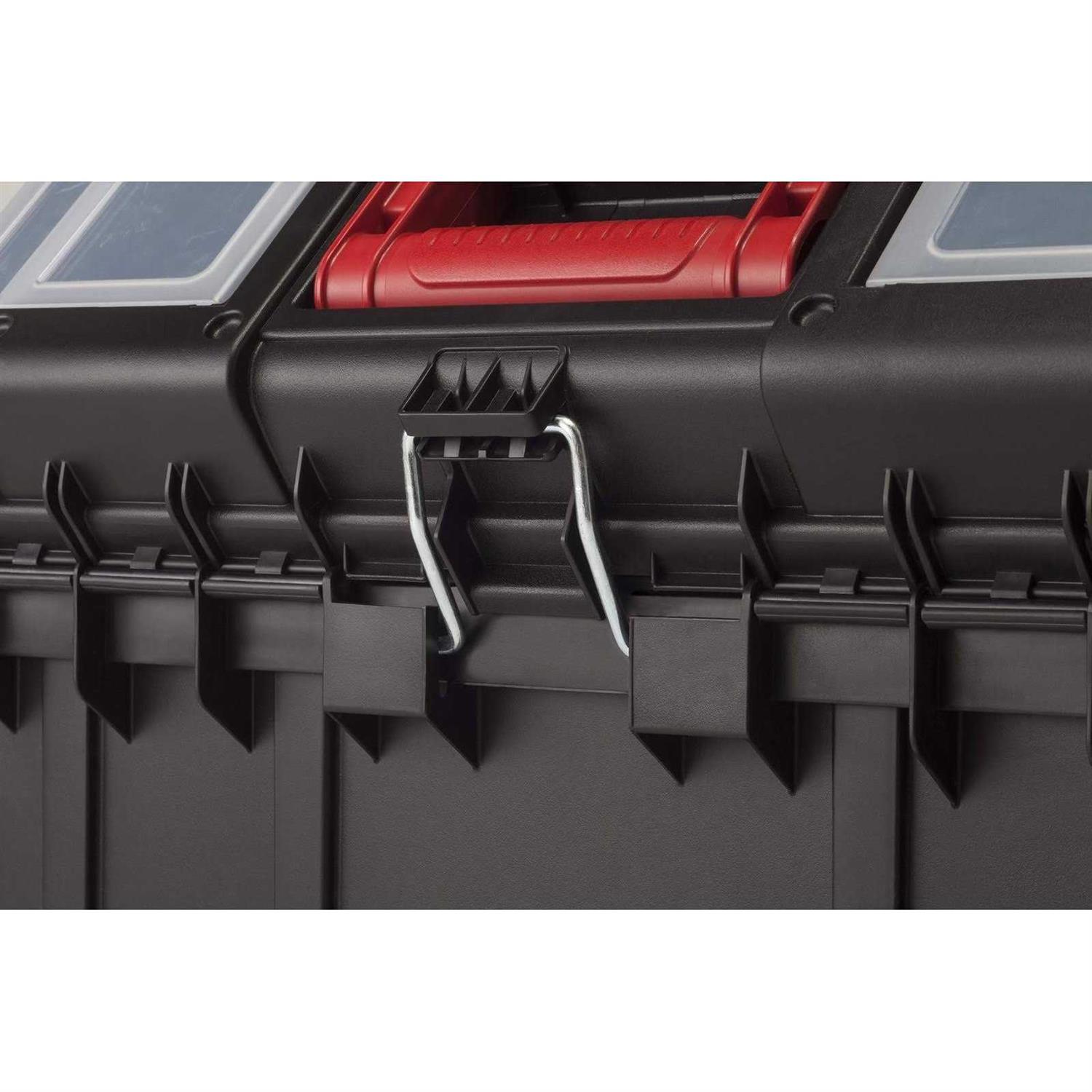 Hyper Tough Black Plastic Tool and Hardware Storage Toolbox - Image 5