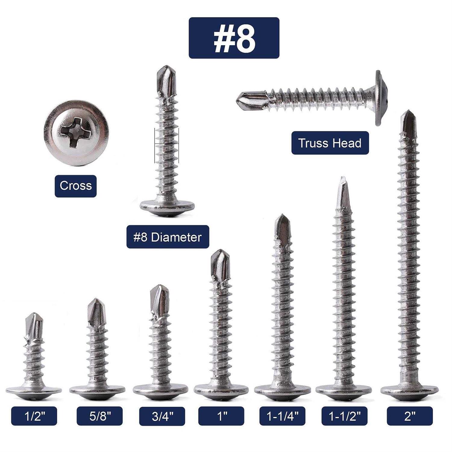 Sheet Metal Screws 100Pcs 410 Stainless Steel Truss Head Fast Self Tapping Screws Black Oxide By Sg Tzh - Image 5