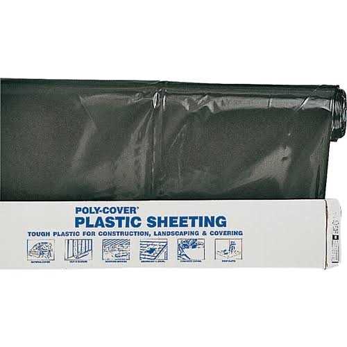 Covalence Tyco Polyethylene Plastic Sheeting, 6 ml Capacity, Black, 12' x 100' - Image 4