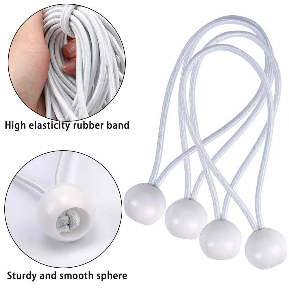 AOPRIE 30 Pack Bungee Balls Ball Bungee Heavy Duty Heavyweight 4 Tarp Bungee Cords - Image 3