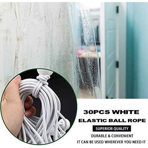 AOPRIE 30 Pack Bungee Balls Ball Bungee Heavy Duty Heavyweight 4 Tarp Bungee Cords - Image 5