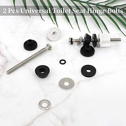 Universal Toilet Seat Hinge Bolts, Waterproof Stainless And Rubber - Image 3