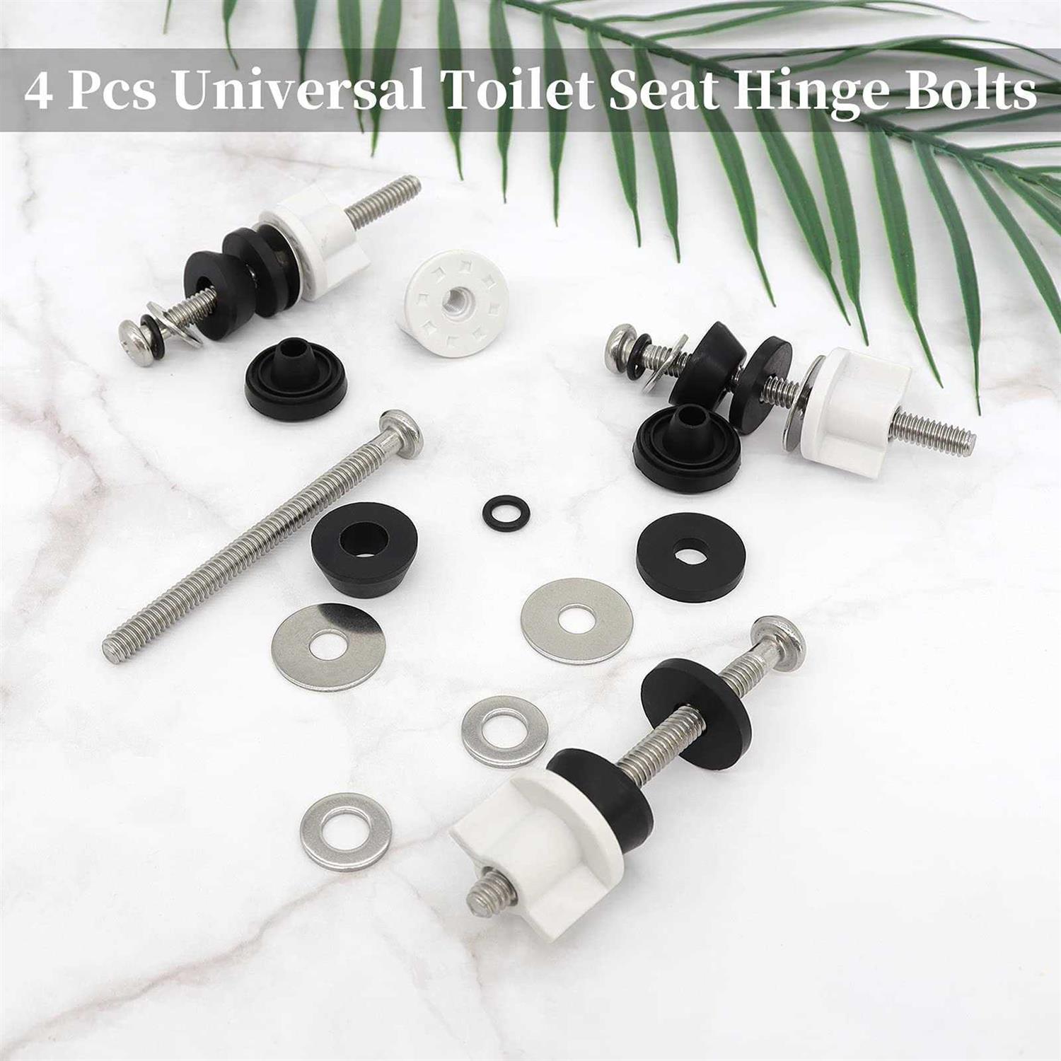 Universal Toilet Seat Hinge Bolts, Waterproof Stainless And Rubber - Image 5