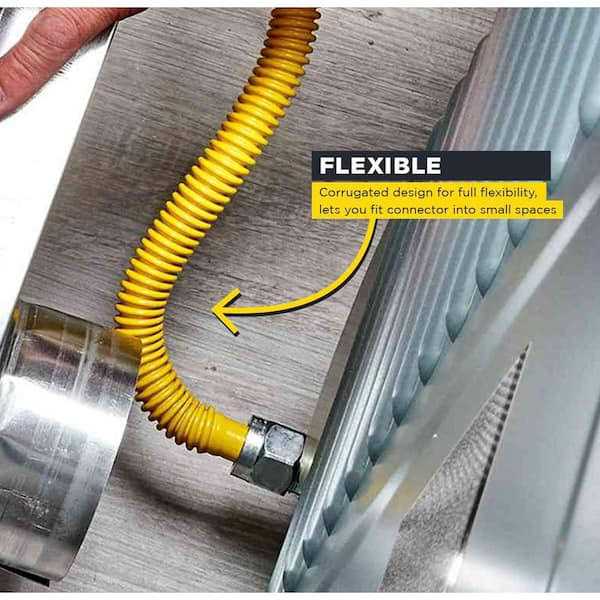 The Plumber's Choice Flexible Gas Connector Yellow Coated Stainless Steel Heater - Image 4