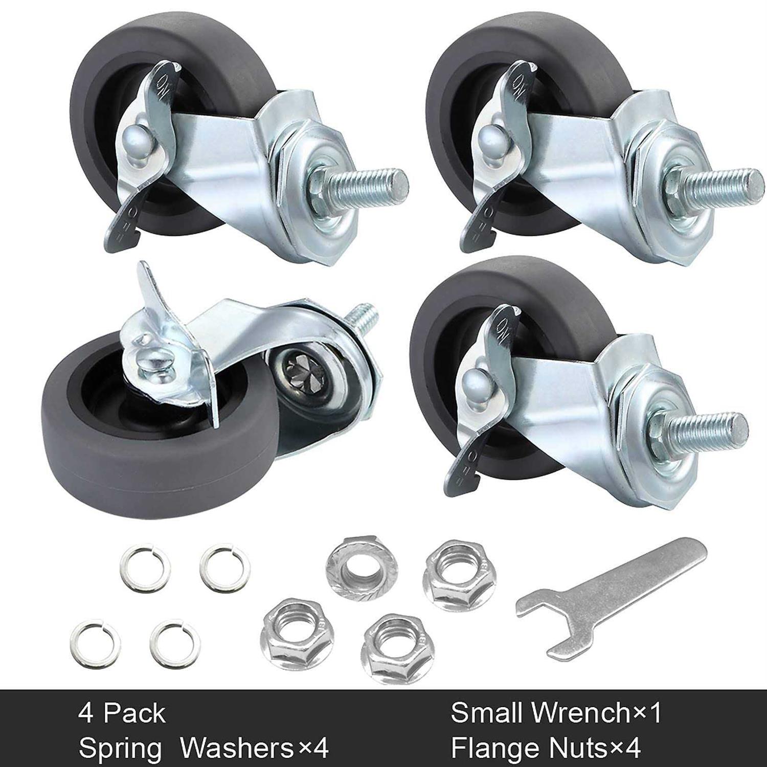 WHARSTM Caster Wheels 3 Locking Swivel Casters - Image 3
