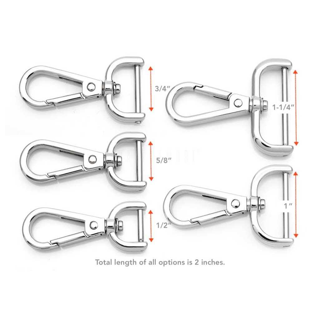 CRAFTMEMORE 2pcs Detachable Snap Hook Swivel Clasp w/Screw Bar Vt493 Bag Strap Hardware Replacement - Image 3