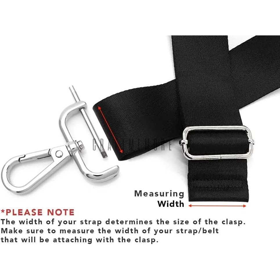 CRAFTMEMORE 2pcs Detachable Snap Hook Swivel Clasp w/Screw Bar Vt493 Bag Strap Hardware Replacement - Image 4