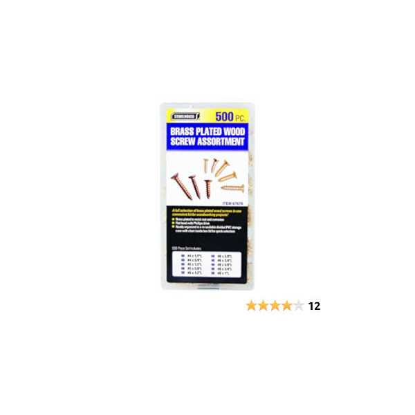 Storehouse 500 piece Brass Plated Wood Screw Assortment - Image 4