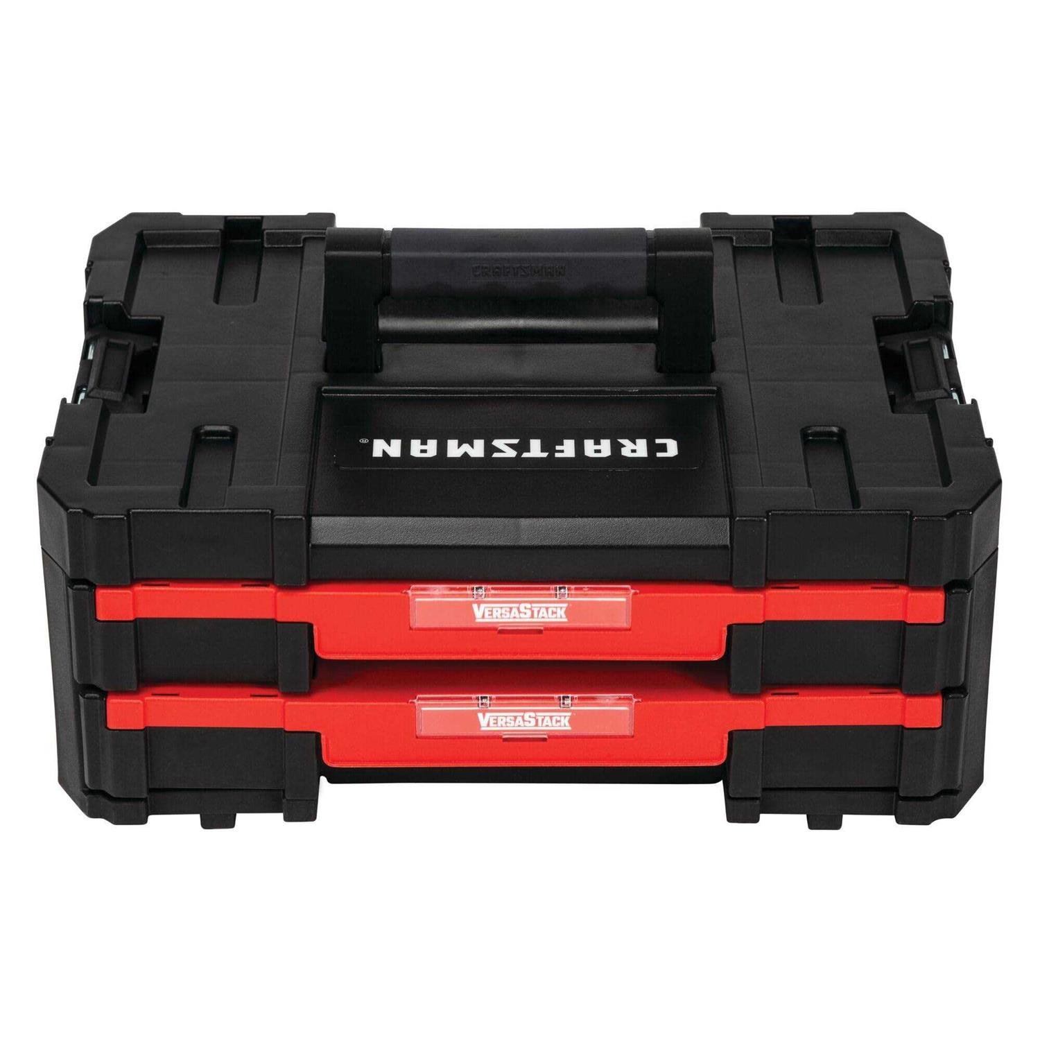 Craftsman VERSASTACK System 17-in 2-Drawer Red Plastic Tool Box