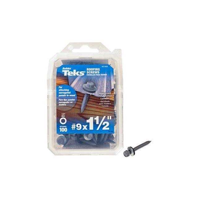 Teks Screws, Roofing, Sharp Point, 1-1/2 Inches - 100 screws - Image 3