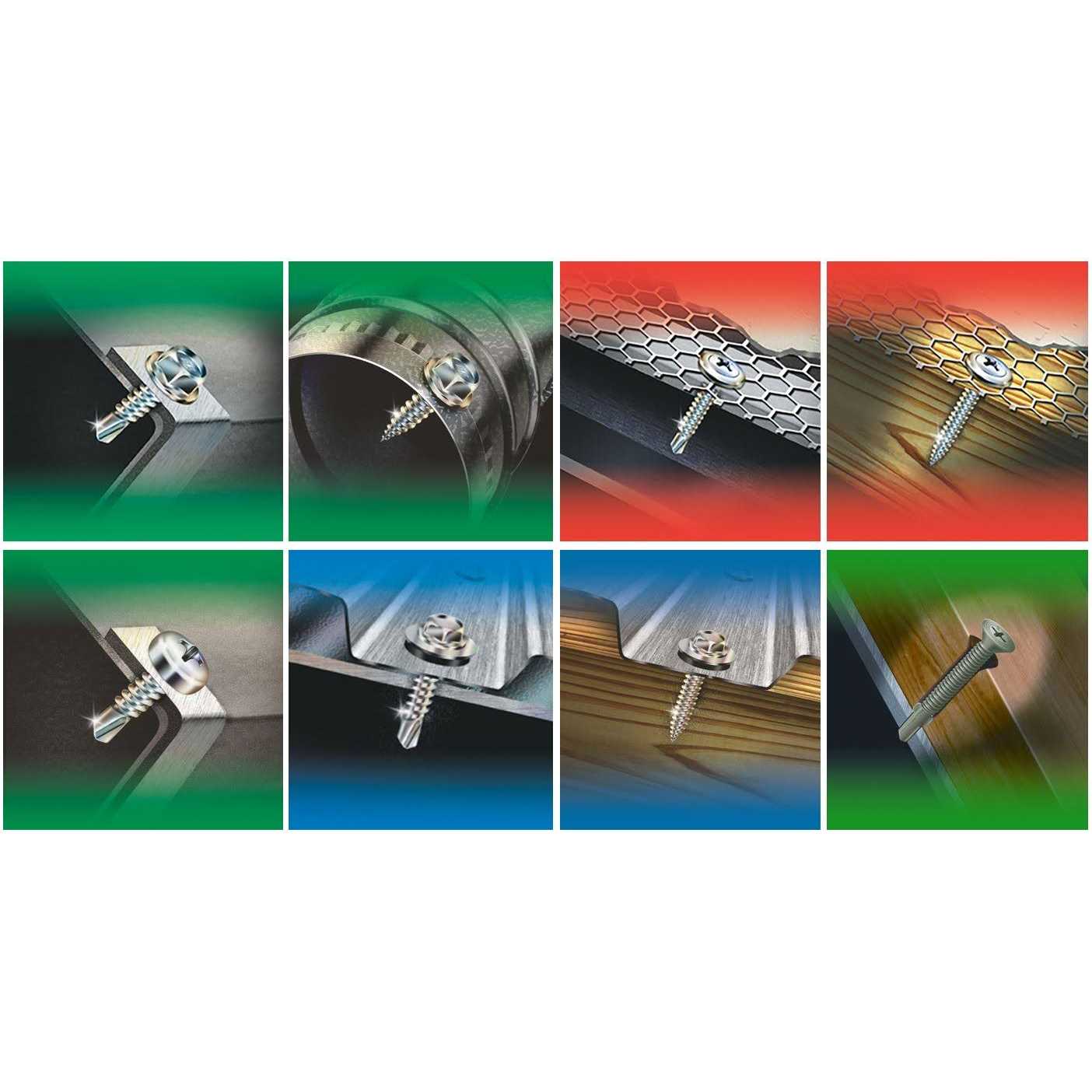 Teks Screws, Roofing, Sharp Point, 1-1/2 Inches - 100 screws - Image 5