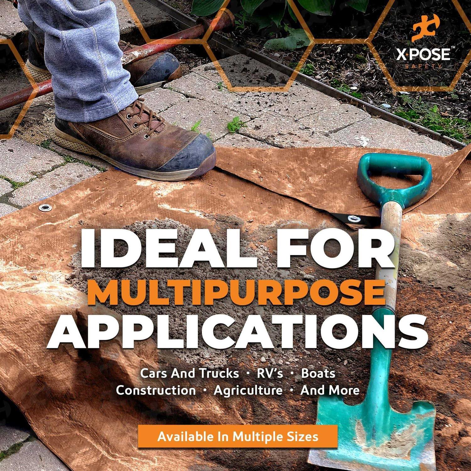 Xpose Safety Poly Tarp Multipurpose Protective Cover - Image 4