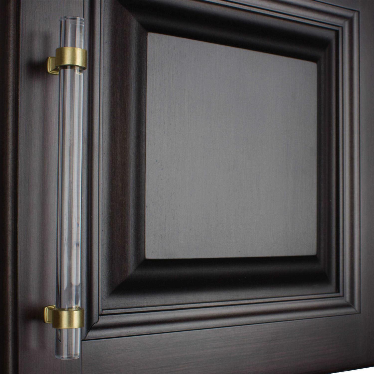 GlideRite Clear Acrylic Cabinet Pulls Satin Gold - Image 4