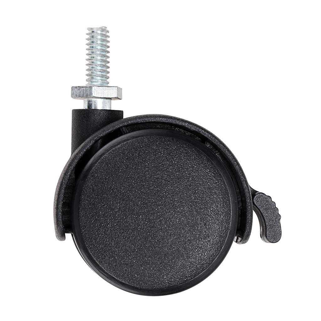 Skelang 4 Pcs 1.5 Nylon Plastic Swivel Stem Casters Wheel With Brakes - Image 3