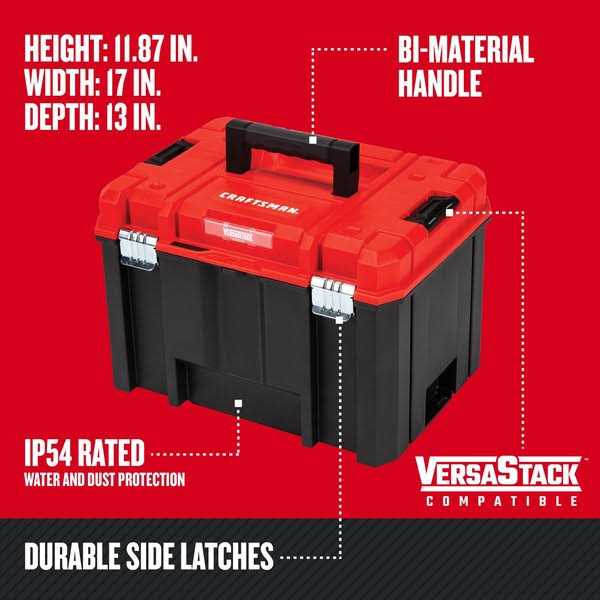 Craftsman VERSASTACK System 17-in Red Plastic Lockable Tool Box - Image 4