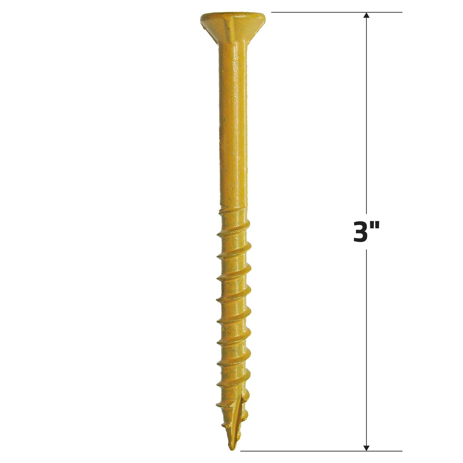 Grip-Rite PrimeGuard Plus #9 x 3 in. Tan Star Wood Deck Screw L3STT5 - Image 4