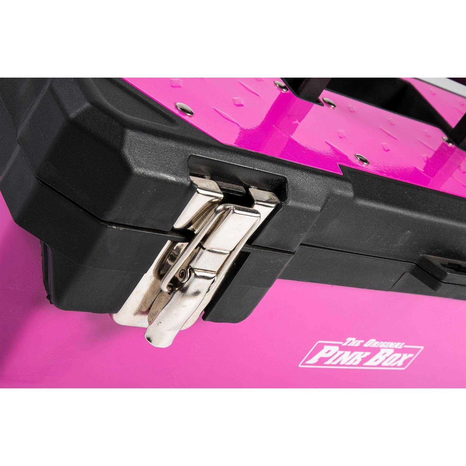 The Original Pink Box 20-Inch Portable Steel Toolbox with Removeable Tray - Image 5