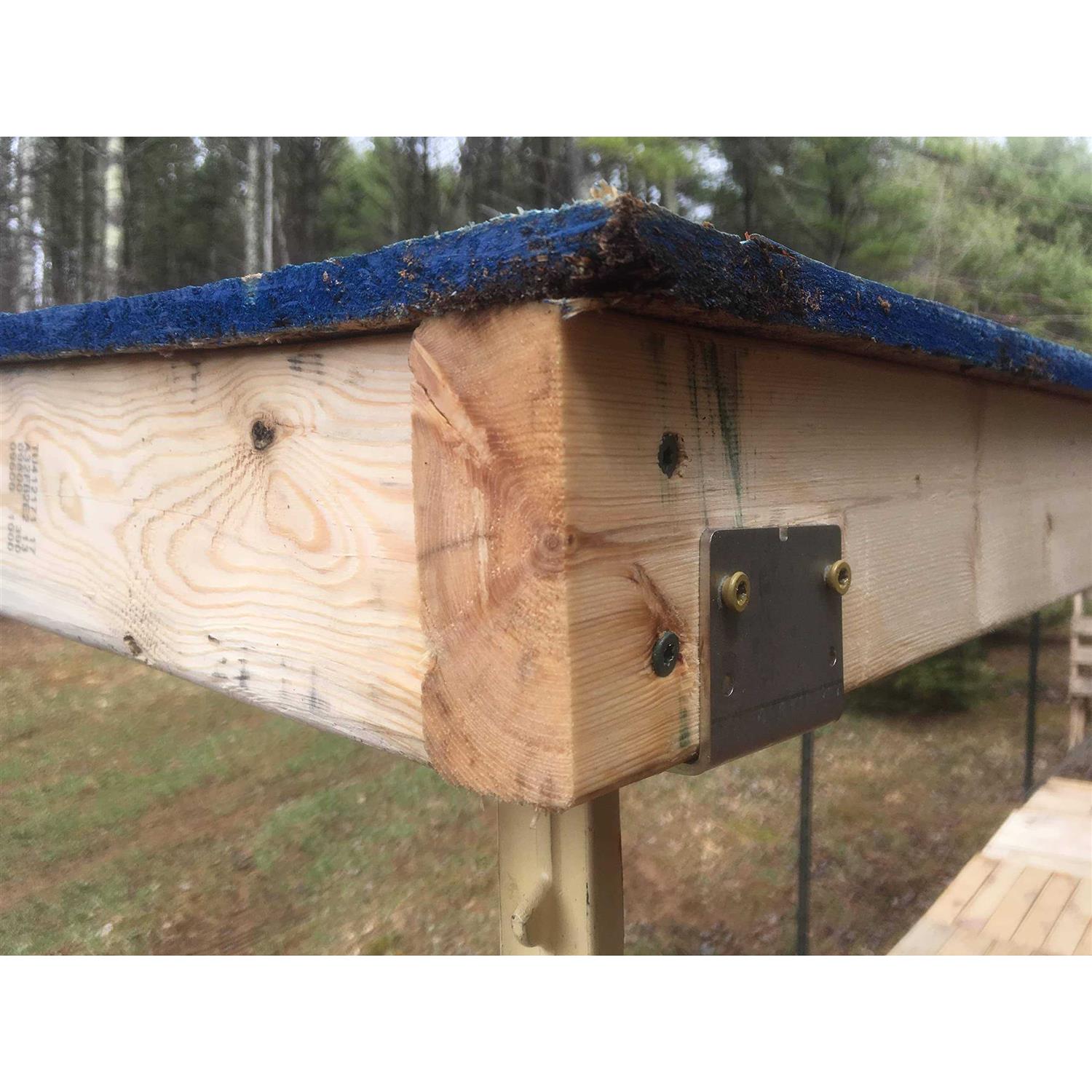 T-post Lumber Bracket -Build Sheds Barns Coops. No More Wood Posts. Pat Pend. Made in USA. Strong Galvanized Steel. Can be Doubled up - Image 3