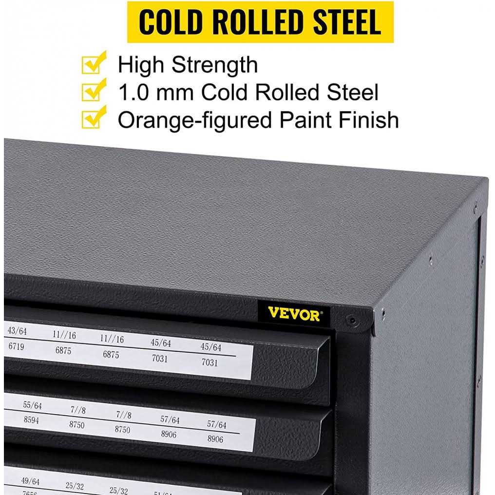 VEVOR Drill Bit Dispenser Cabinet Five-Drawer Drill Bit Dispenser - Image 3