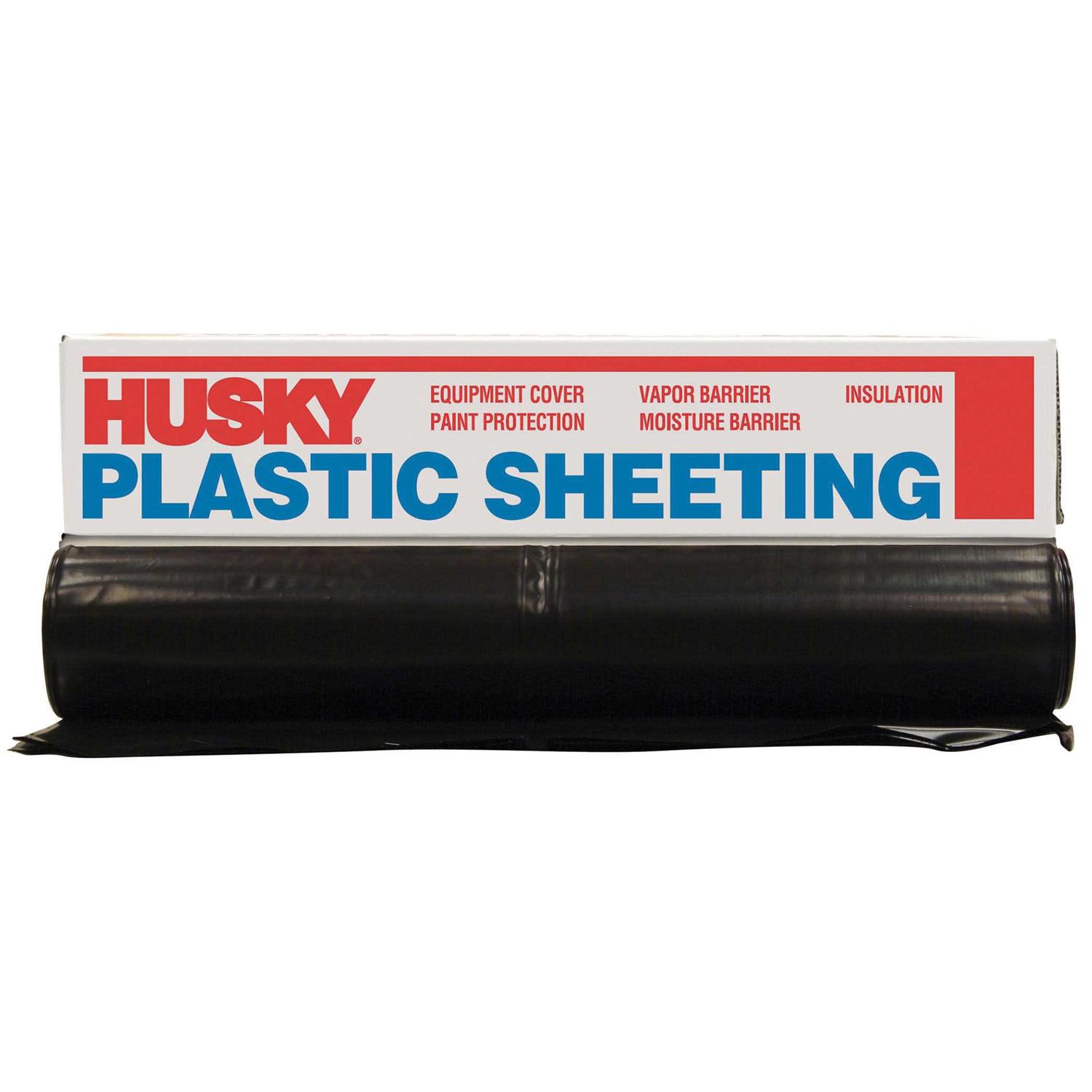 Husky Plastic Sheeting Black 4ml 12ft x 100ft