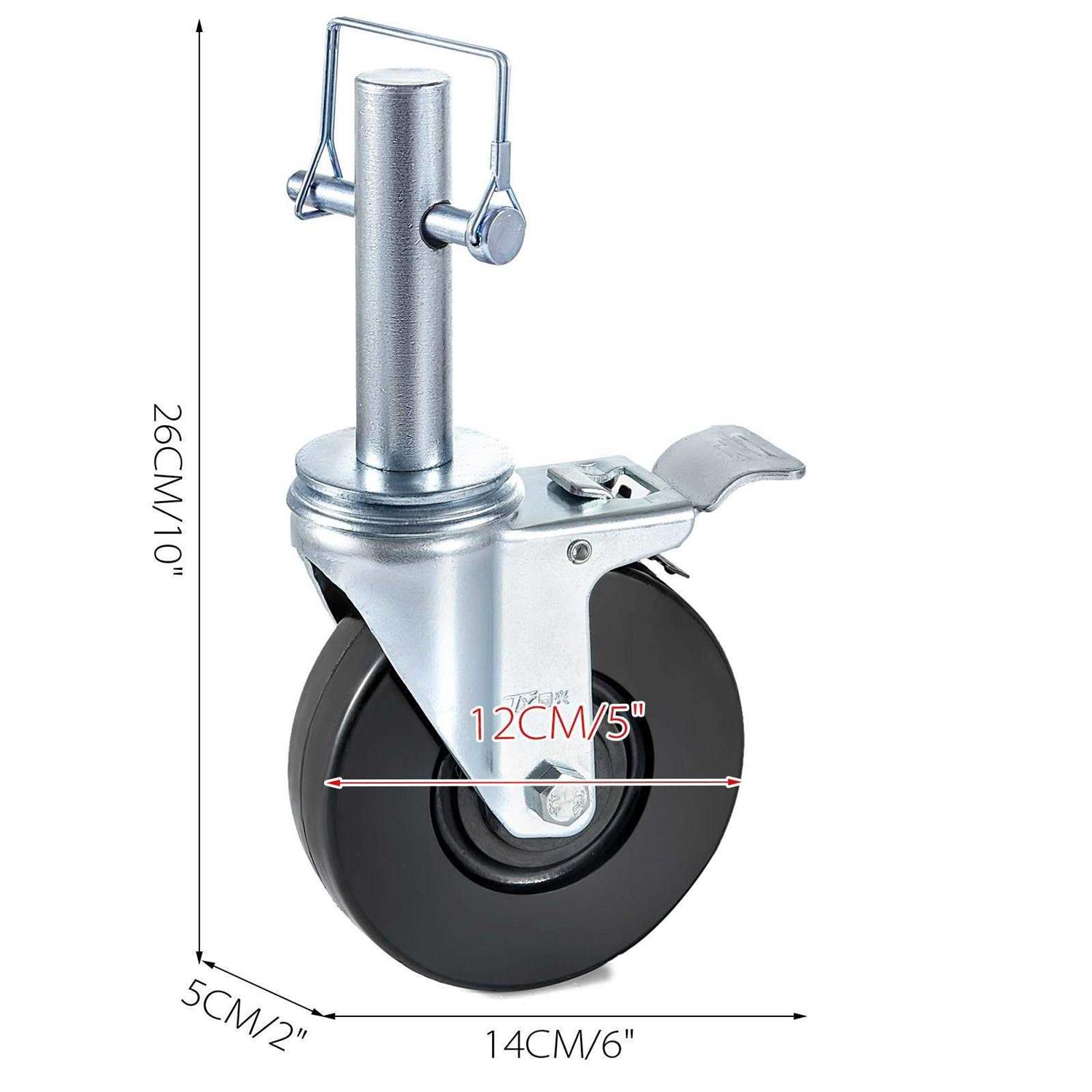 VEVOR 5 Scaffolding Swivel Caster with Dual Locking Stem JLTX13-5-4XJL32FGV0 - Image 4
