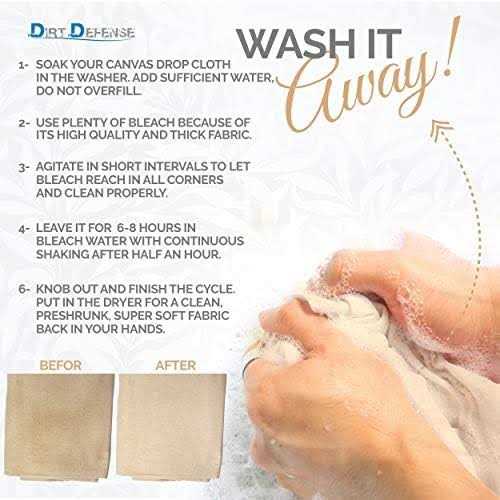 Dirt Defense Canvas Drop Cloth Cotton Tarp Large Canvas Tarp For Art Supplies, Drop Painting Supplies/paint Canvas Fabric and Furniture - Image 5