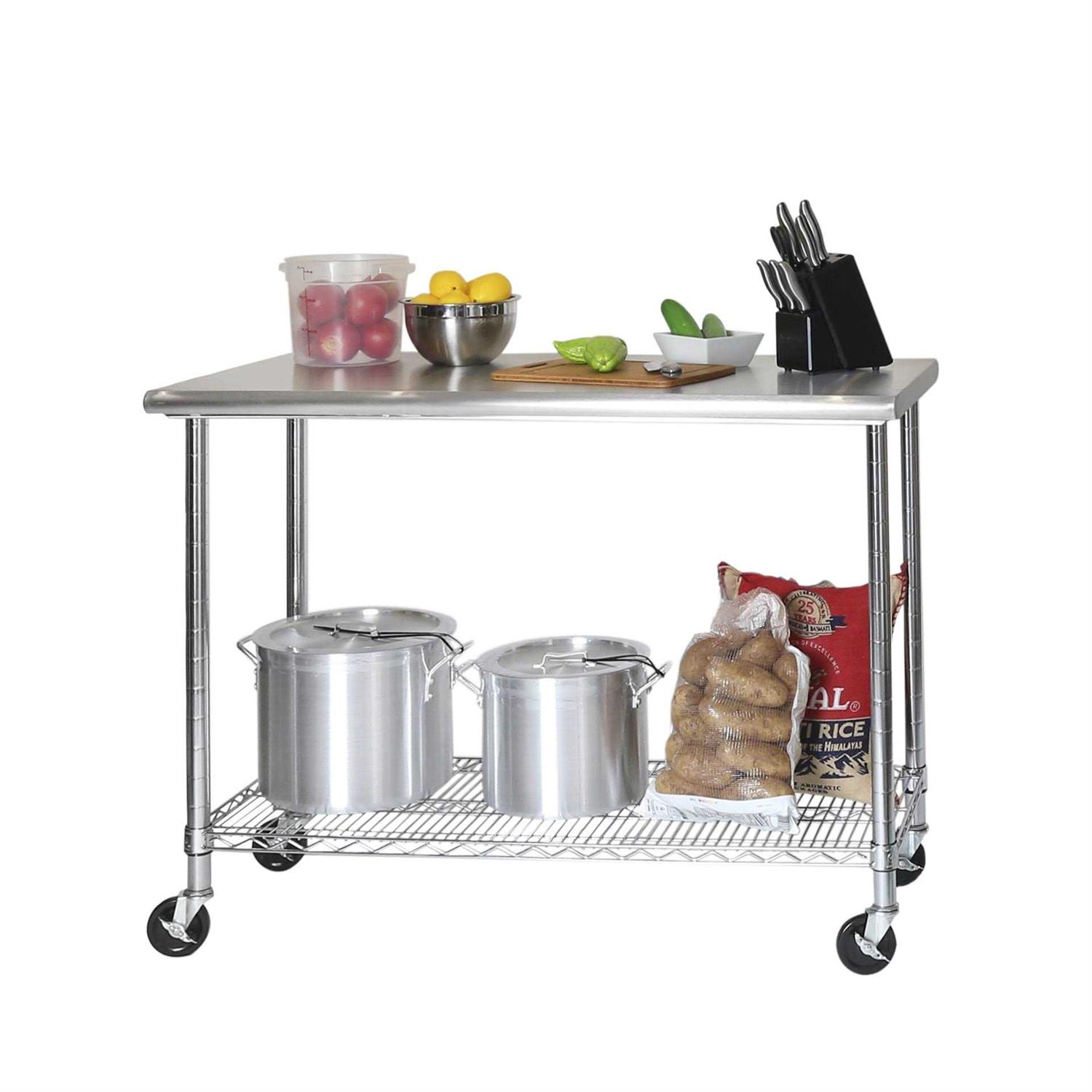 Seville Classics Stainless Steel Work Table - Image 5