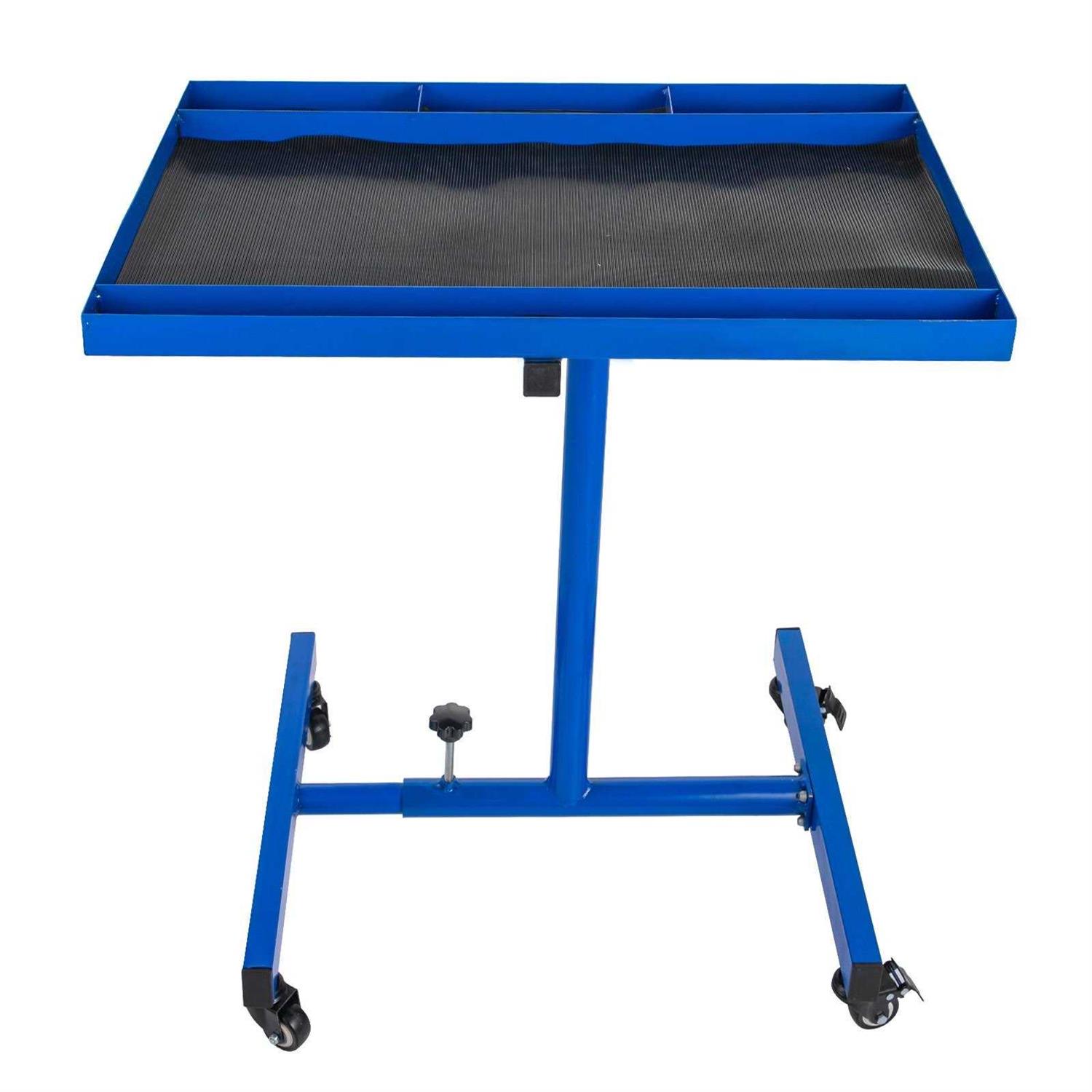 VEVOR Rolling Tool Table Tear Down Tray 220lbs Adjustable Height with Drawerin Blue YDGZTDCTLS0000001V0 - Image 3