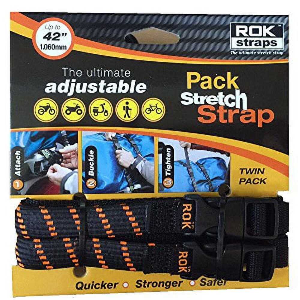 ROK Straps Pack Strap Black/Orange 12x42x5/8