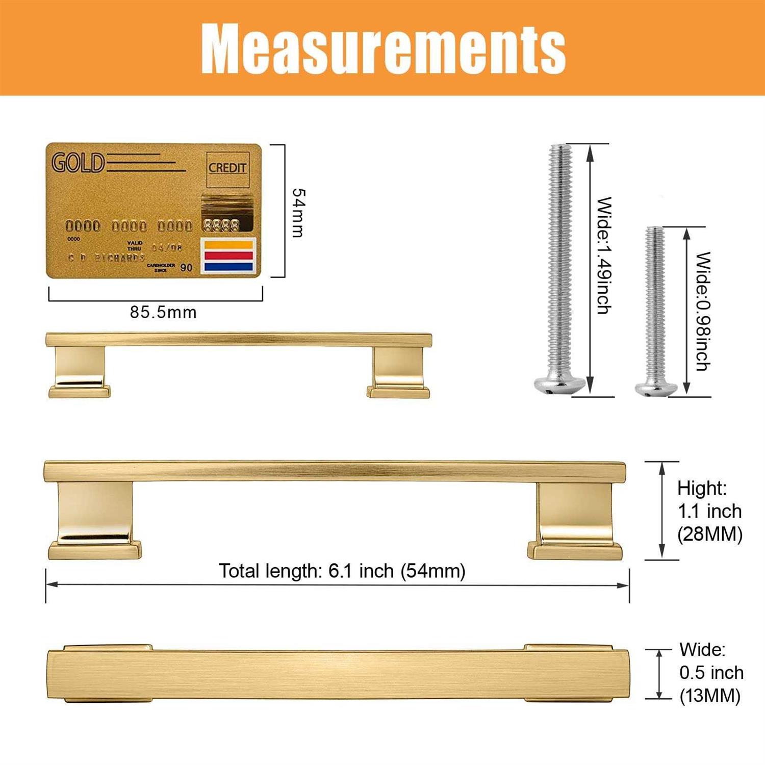 Vehcil Square Cabinet Pulls 5 Inch Hole Centers Cabinet Handles Hardware for Kitchen - Image 5